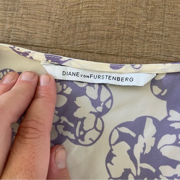 diane von furstenberg dvf imamu draped printed silk blouse - Picture 3 of 6